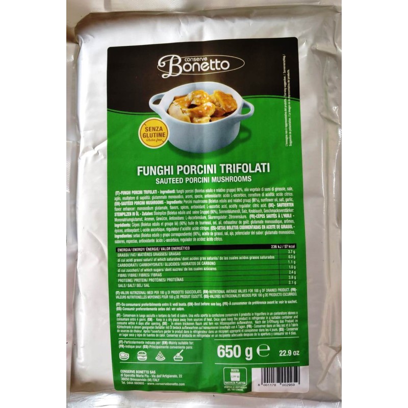 BONETTO FUNGHI PORCINI TRIF OLIO BS 650 GR