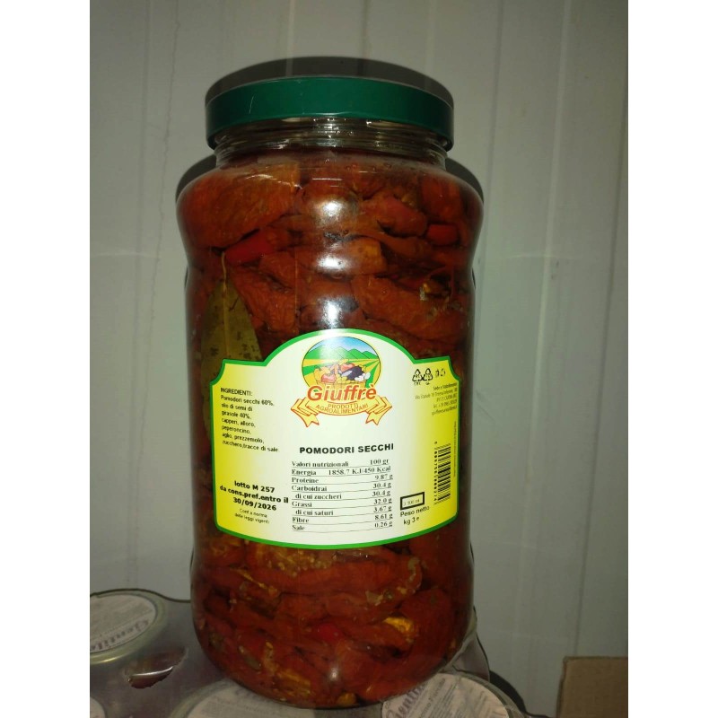 POMODORI SECCHI O.GIRAS.VASO KG 3
