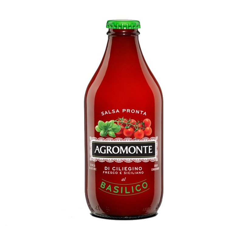 AGROMONTE SALSA CILIEGINO E BASILICO 330 GR X 12 CF