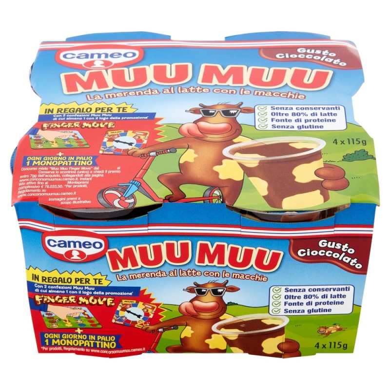CAMEO MUU MUU CIOCCOLATO 115 GR X 4 POZ X 3 CF