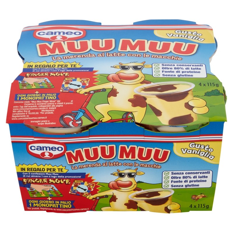 CAMEO MUU MUU VANIGLIA 115 GR X 4 POZ X 3 CF