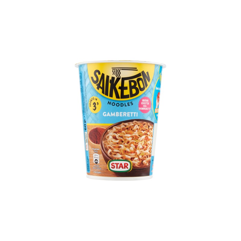 STAR SAIKEBON NOODLE 60 GR GAMBERETTI X 8 CF