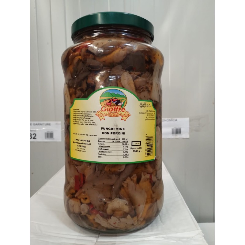 GIUFFRE\' FUNGHI MISTI VASO CON PORC. KG 3,100