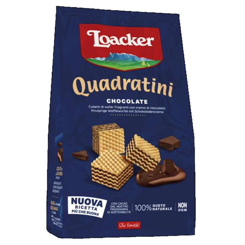 LOACKER QUADRATINI CHOCOLATE 125 GR X 12 CF