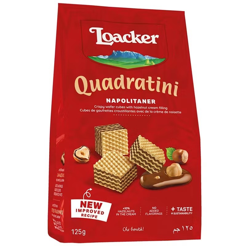 LOACKER QUADRATINI NAPOLITANER 125 GR X 12 CF