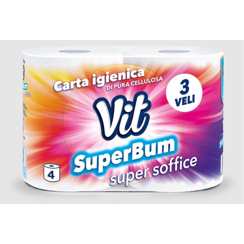VIT CARTA IGIENICA SUPERBUM 4 ROT. 3 VELI X 12 CF