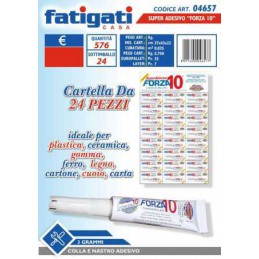 COLLA ADESIVA FORZA 10 X 24 PZ