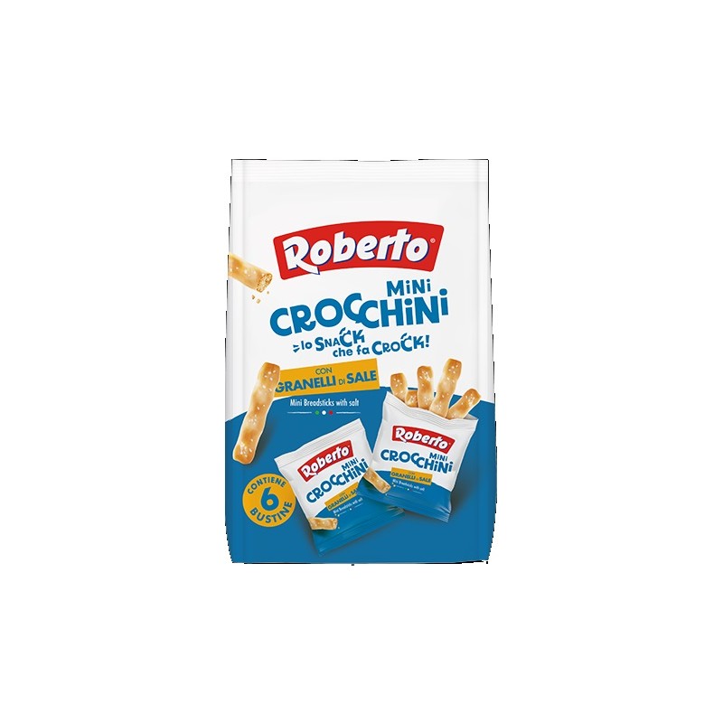ROBERTO GRISSINI MINI CROCCHINI SALATI MPK 25 GR X 6 PZ X 8 CF