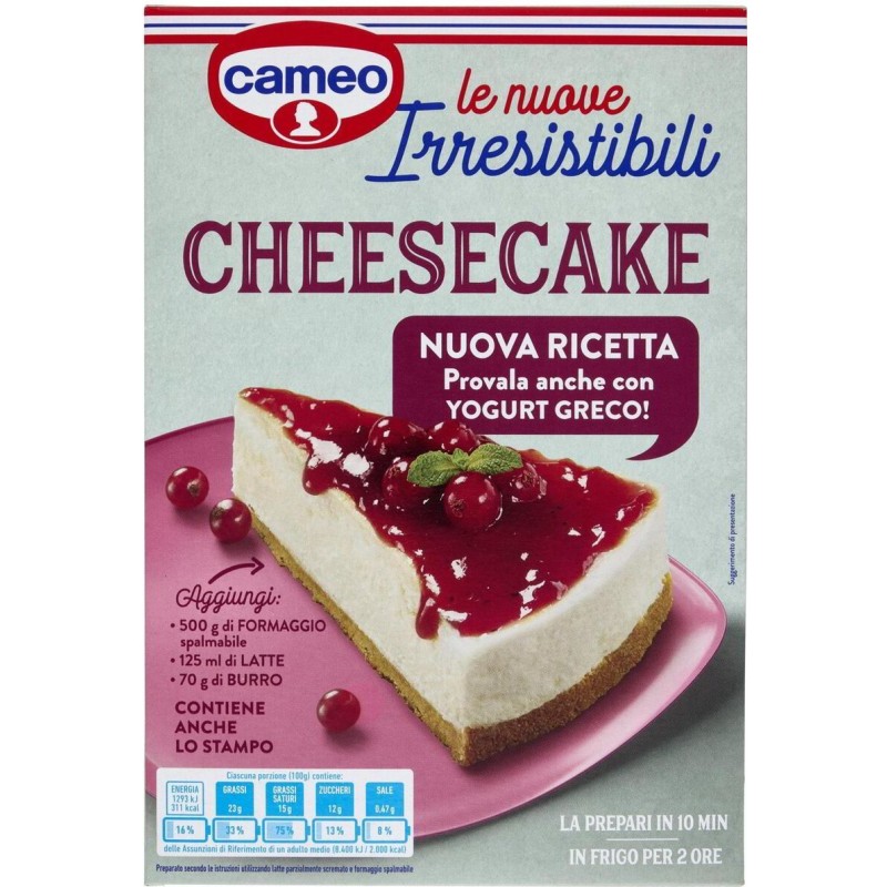 CAMEO TORTA CHEESCAKE 217 GR X 6 CF