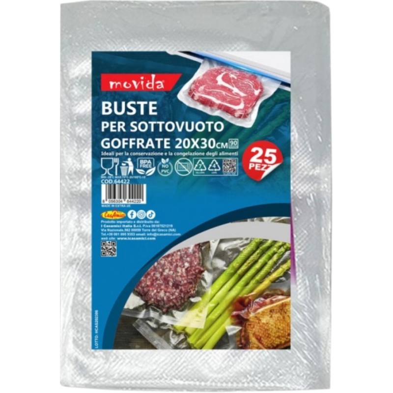 CASAMICI BUSTE SOTTOVUOTO 20 X 30 25 PZ X 40 CF