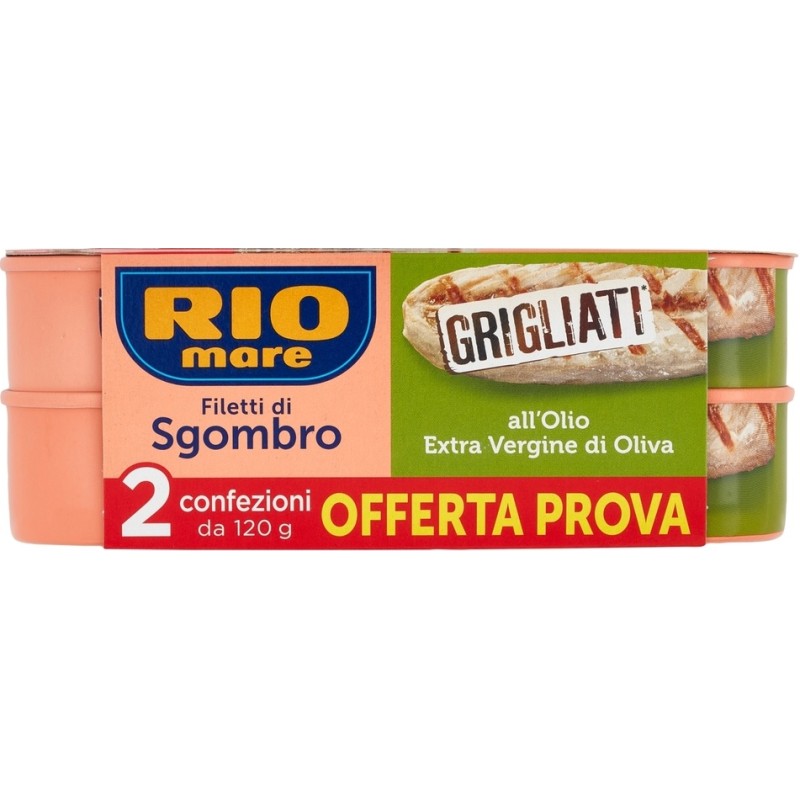 RIOMARE SGOMBRO GRIGLIATI E.V.O. 120 GR X 2  X 18 CF