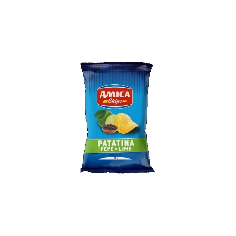 AMICA CHIPS PATATINA PEPE E LIME 100 GR X 20 CF