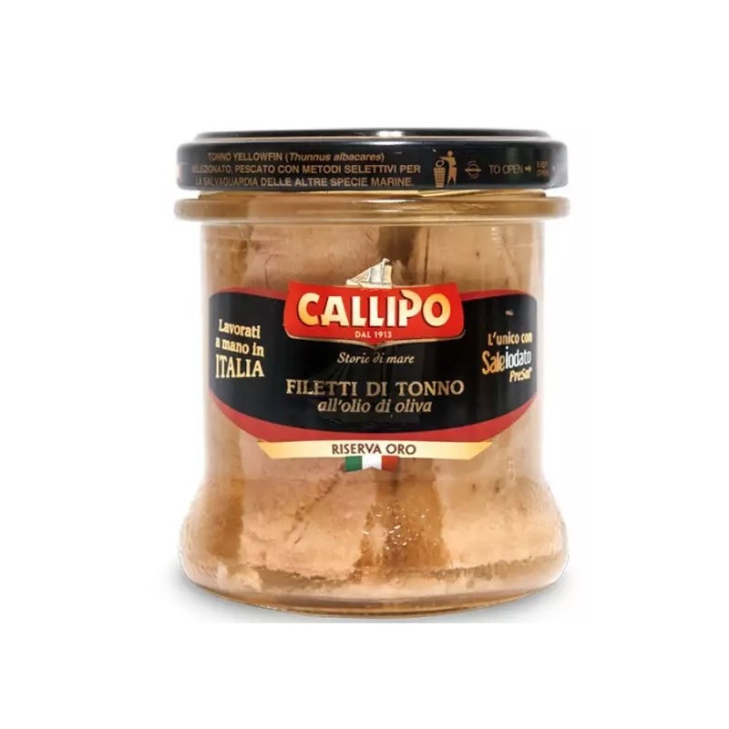 CALLIPO TONNO RIS. ORO OLIO OLIVA  GR 150 VETRO