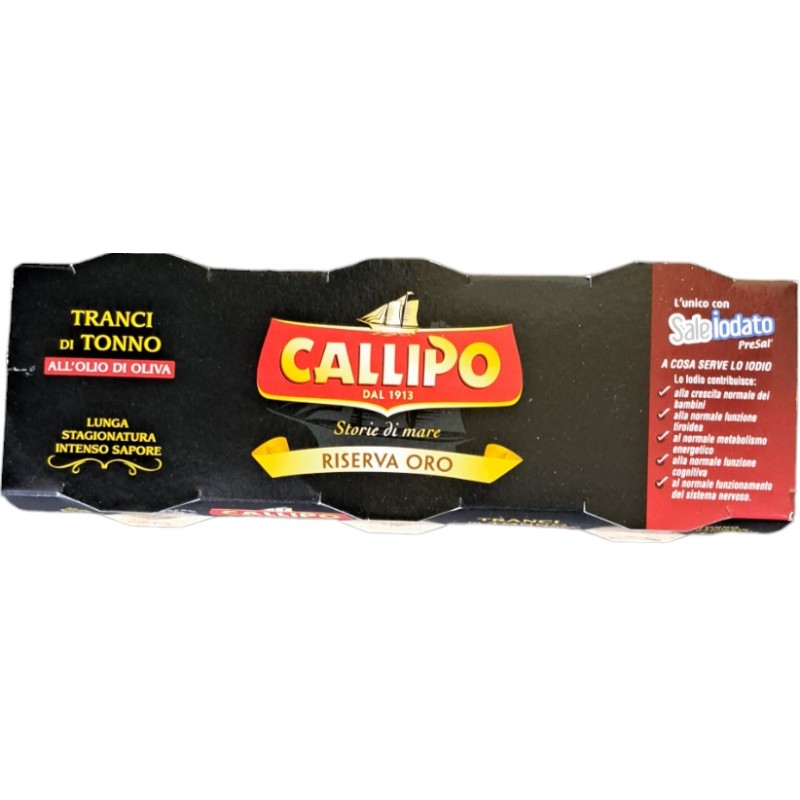CALLIPO TONNO RIS. ORO OLIO OLIVA  GR 70 X 3