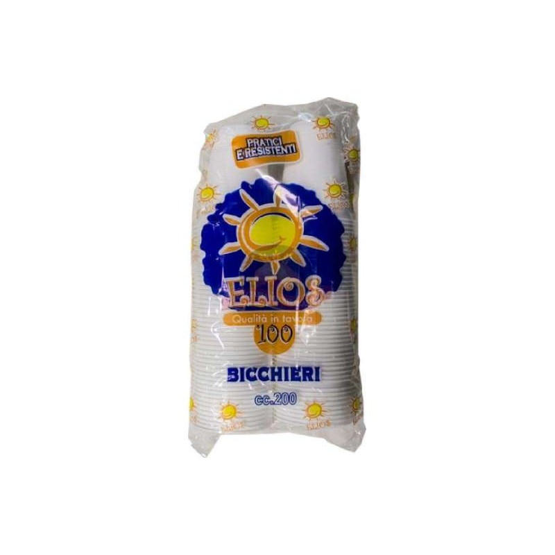 BICCHIERE PP ML200 BIANCO ELIOS PZ100 X 30 CF