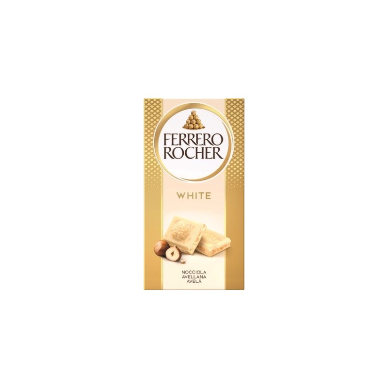 FERRERO ROCHER TAVOLETTA BIANCO-NOCCIOLA G90X8