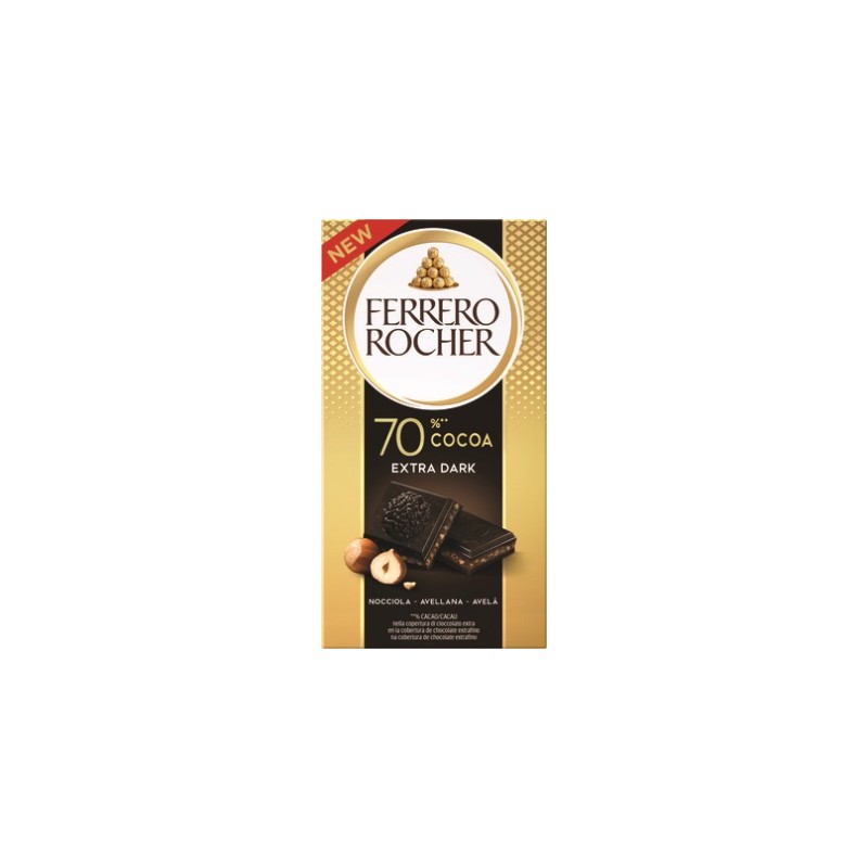 FERRERO ROCHER TAVOLETTA FONDENTE-NOCCIOLA G90X8