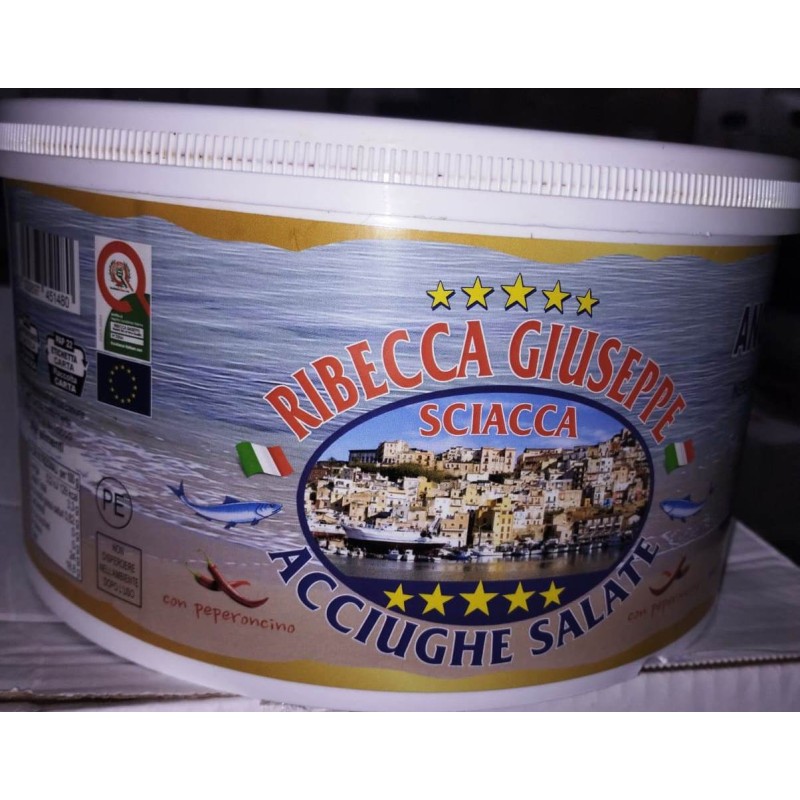 RIBECCA ACCIUGHE SALATE CON PEPERONCINO KG 5