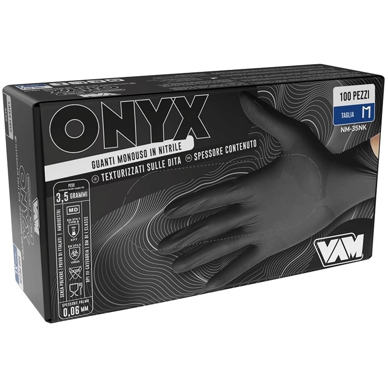 ONYX GUANTI NITRILE 100 PZ M
