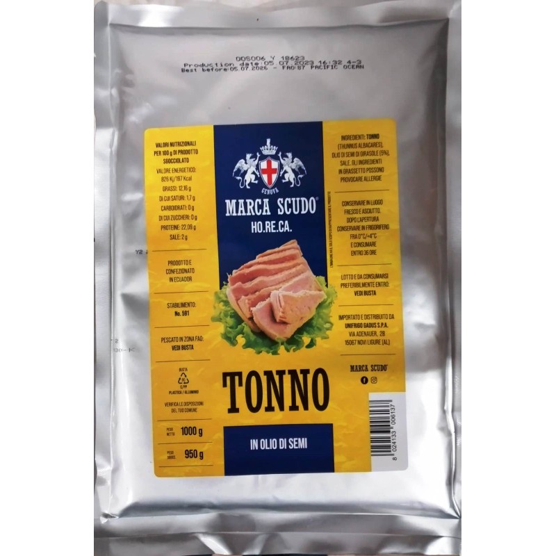 SCUDO TONNO BUSTA KG 1 OLIO SEMI