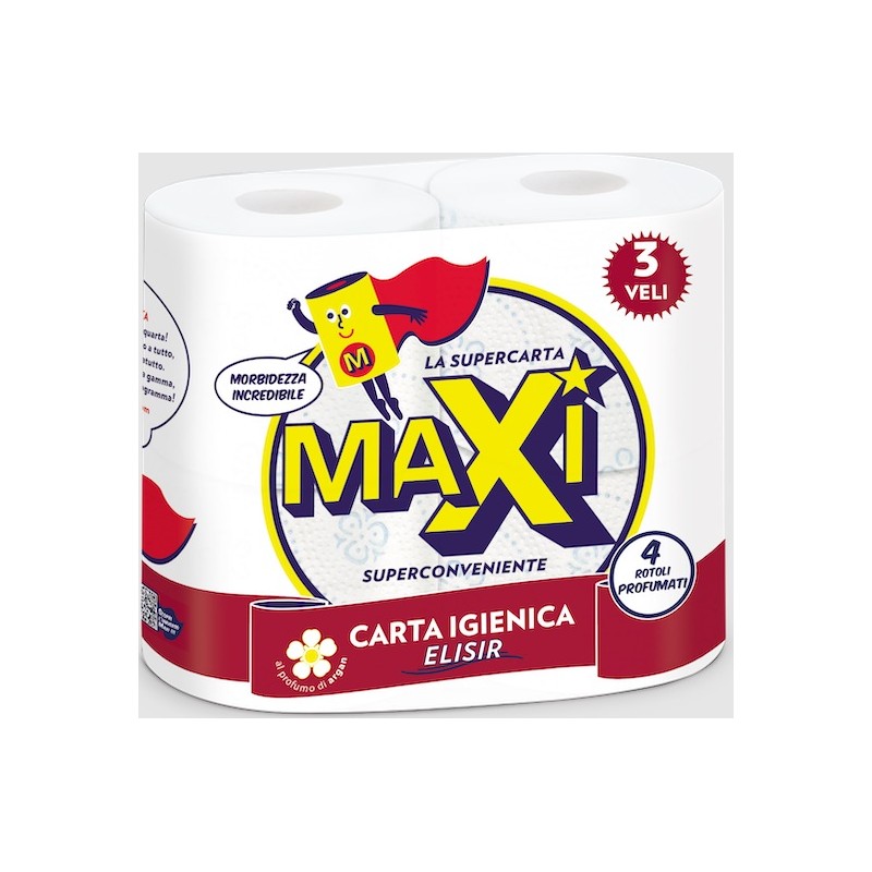 MAXI CARTA IGIENICA 4 ROT. 3 V. PROF. ARG. X 10 CF