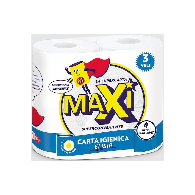MAXI CARTA IGIENICA 4 ROT. 3 V. PROF. CAM. X 10 CF
