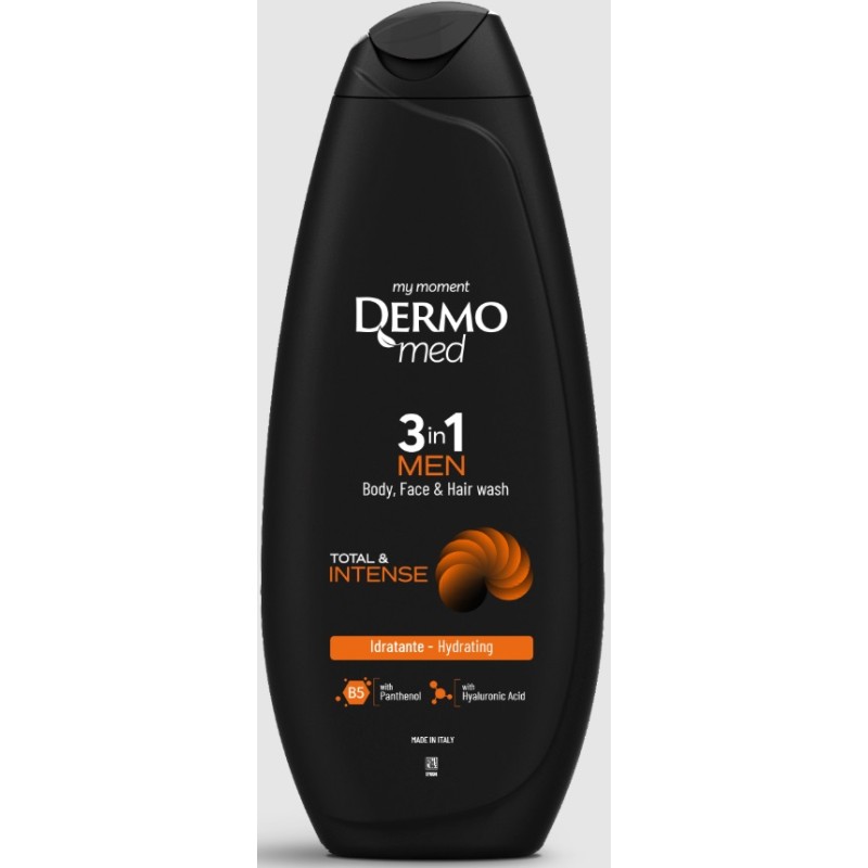 DERMOMED MEN TOTAL & INTENSE 3IN1 450 ML X 12 CF