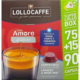 LOLLO CAFFE\' ASSOLUTO CAPS A MODO MIO 75 + 15  PZ