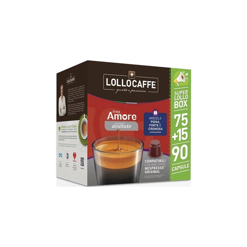 LOLLO CAFFE\' ASSOLUTO CAPS NESPRESSO 75+15 PZ