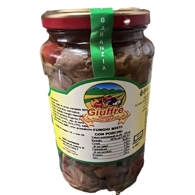 GIUFFRE\' FUNGHI MISTI VASO CON PORC. 580 GR