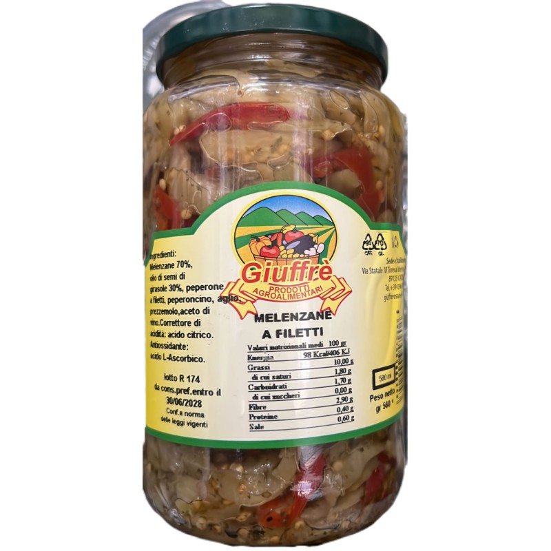 GIUFFRE\' MELENZANE A FILETTI VASO 580 GR X 6 CF