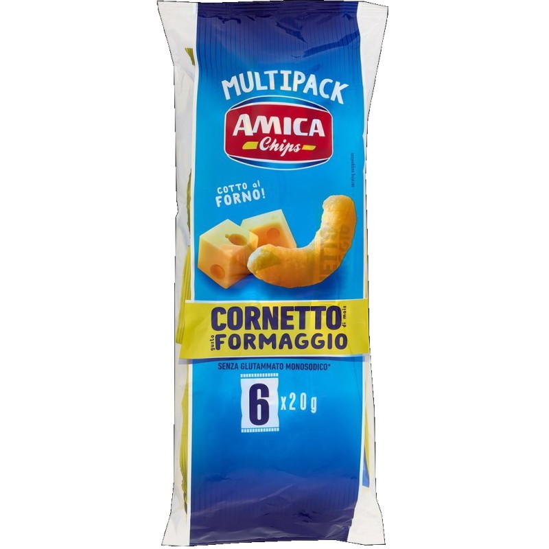 AMICA CHIPS MULTIPACK SNACK CORNETTI AL FORM. 20 GR X 6 X 8 CF
