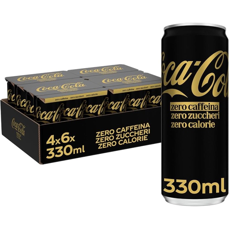 COCA COLA ZERO S.CAFFEINA LATT. 330 ML X 24 PZ