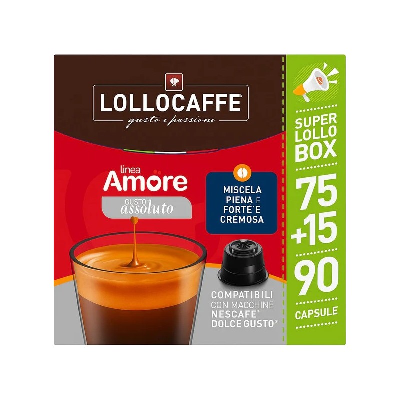 LOLLO CAFFE\' ASSOLUTO CAPS DOLCE GUSTO 75+15  PZ