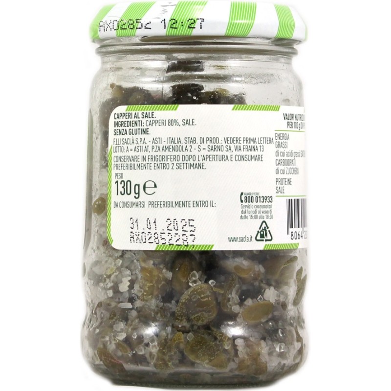 SACLA\' ACETELLI CAPPERI AL SALE 130 GR X 12 CF