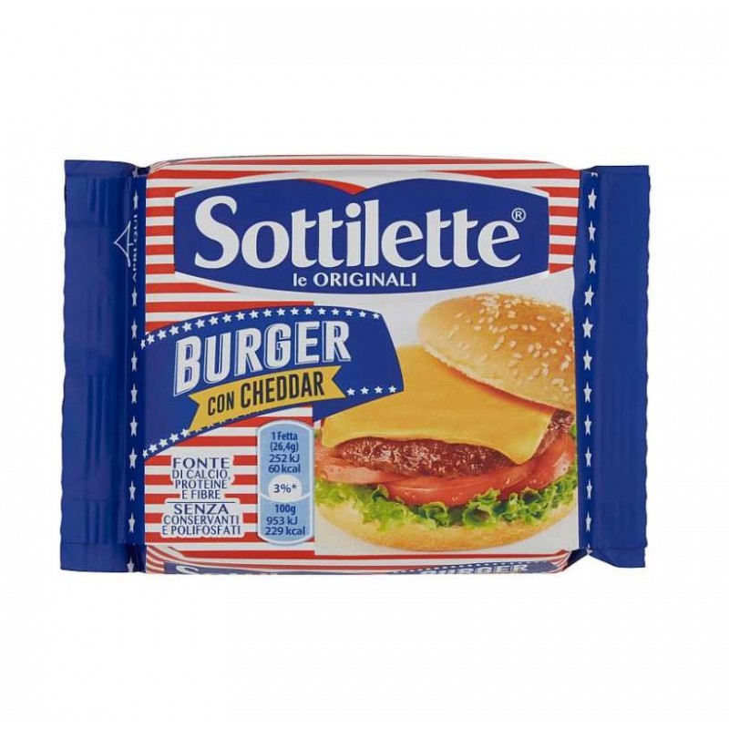SOTTILETTE CHEDDAR BURGER 185G