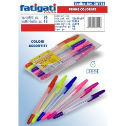 FATIGATI PENNE COLORATE 6 PZ X 12 PZ